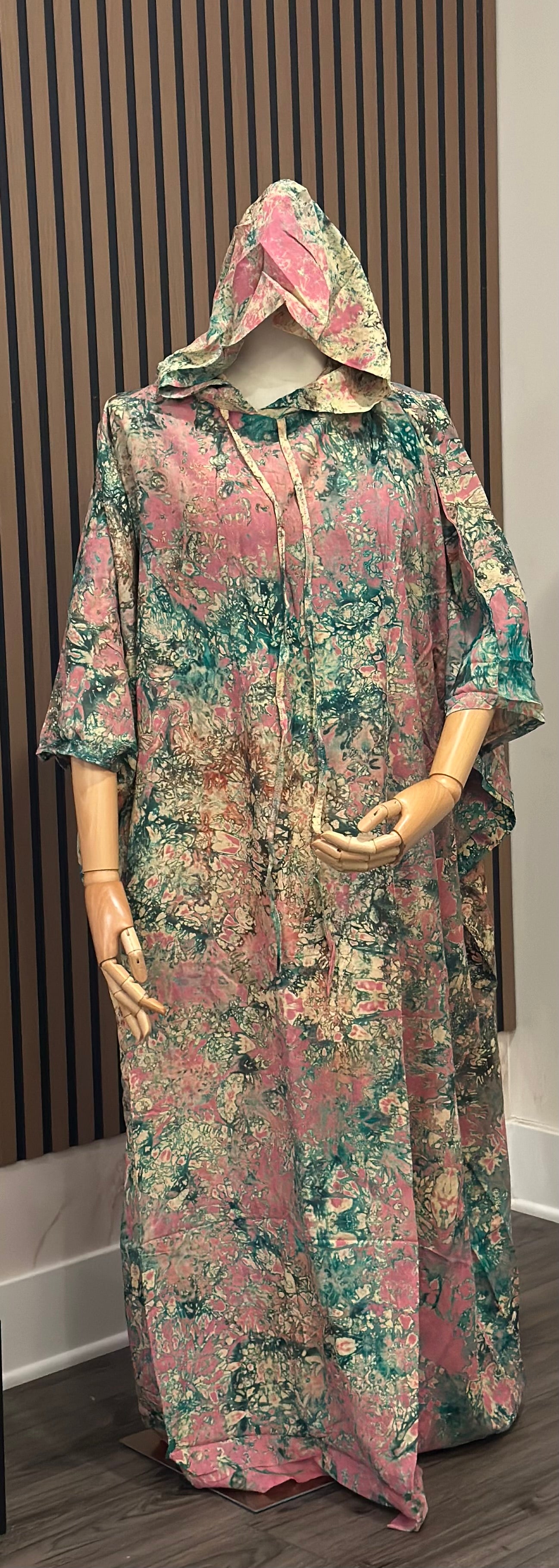 Handmade Tunique with Hoodie — Tie-Dye Fabric