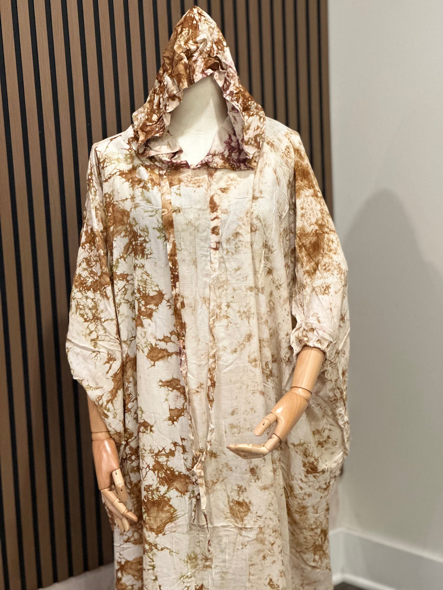 Handmade Tunique with Hoodie — Tie-Dye Fabric