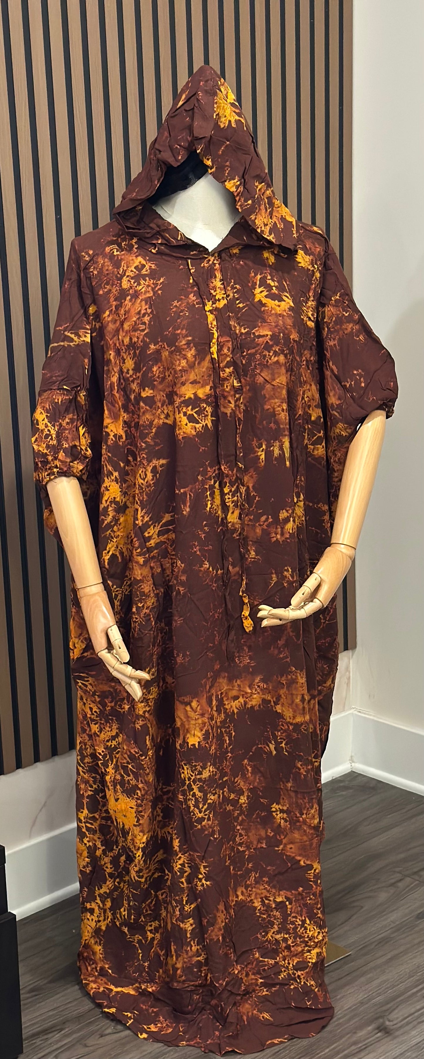 Handmade Tunique with Hoodie — Tie-Dye Fabric
