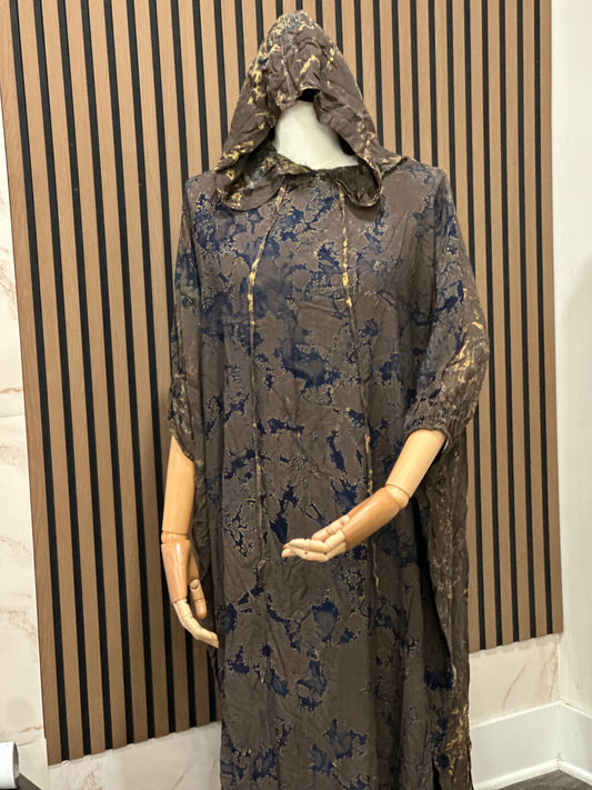 Handmade Tunique with Hoodie — Tie-Dye Fabric