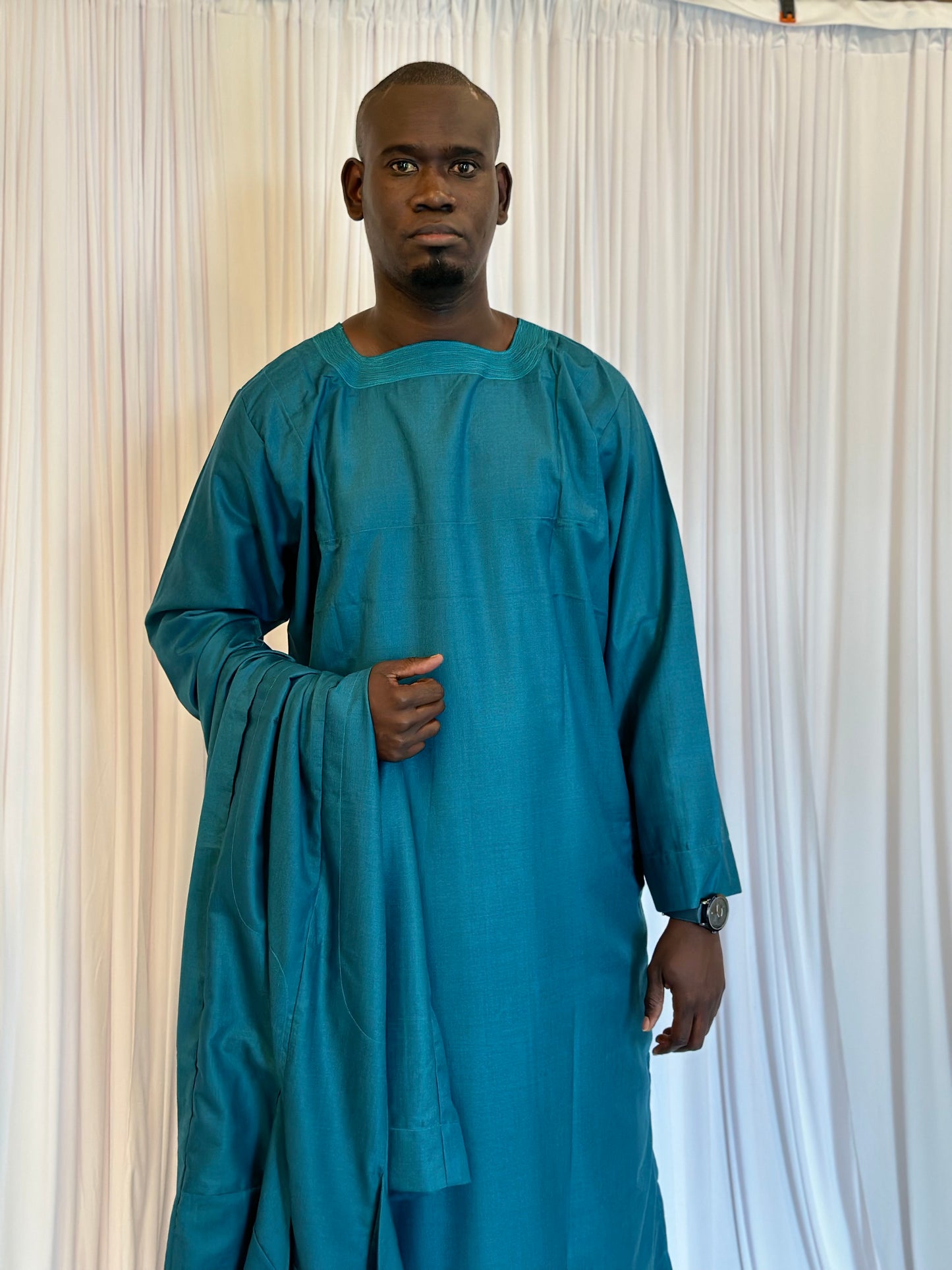 Turki Ndiarem Set – Kaftan with Jampût or Button-Down Underlayer (Super 100 Fabric)